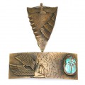 Pafta " Egyptian Revival " și element decorativ pentru curea . Franța cca 1900